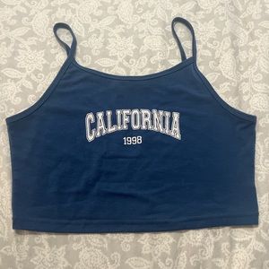 California cropped tank top 🦋 Size: M